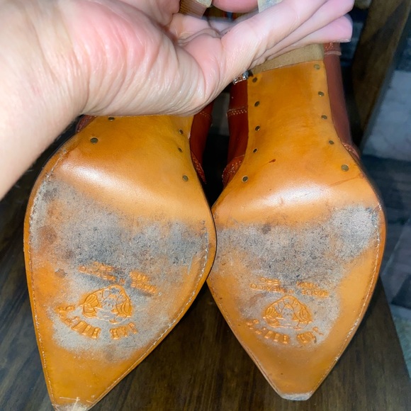 Jar boots hand made burnt orange red color - Picture 4 of 9